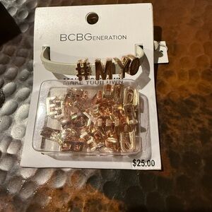 BCBGeneration Cream Bracelet with Make Your Own Gold Accent Pieces #MYO